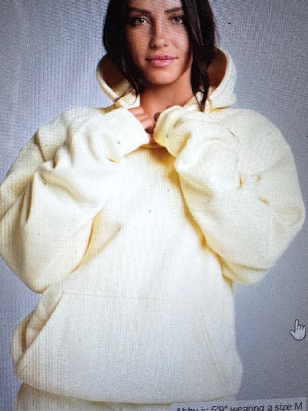 Women's Pale Yellow Minimalist Oversized Hoodie - Soft Fleece Pullover